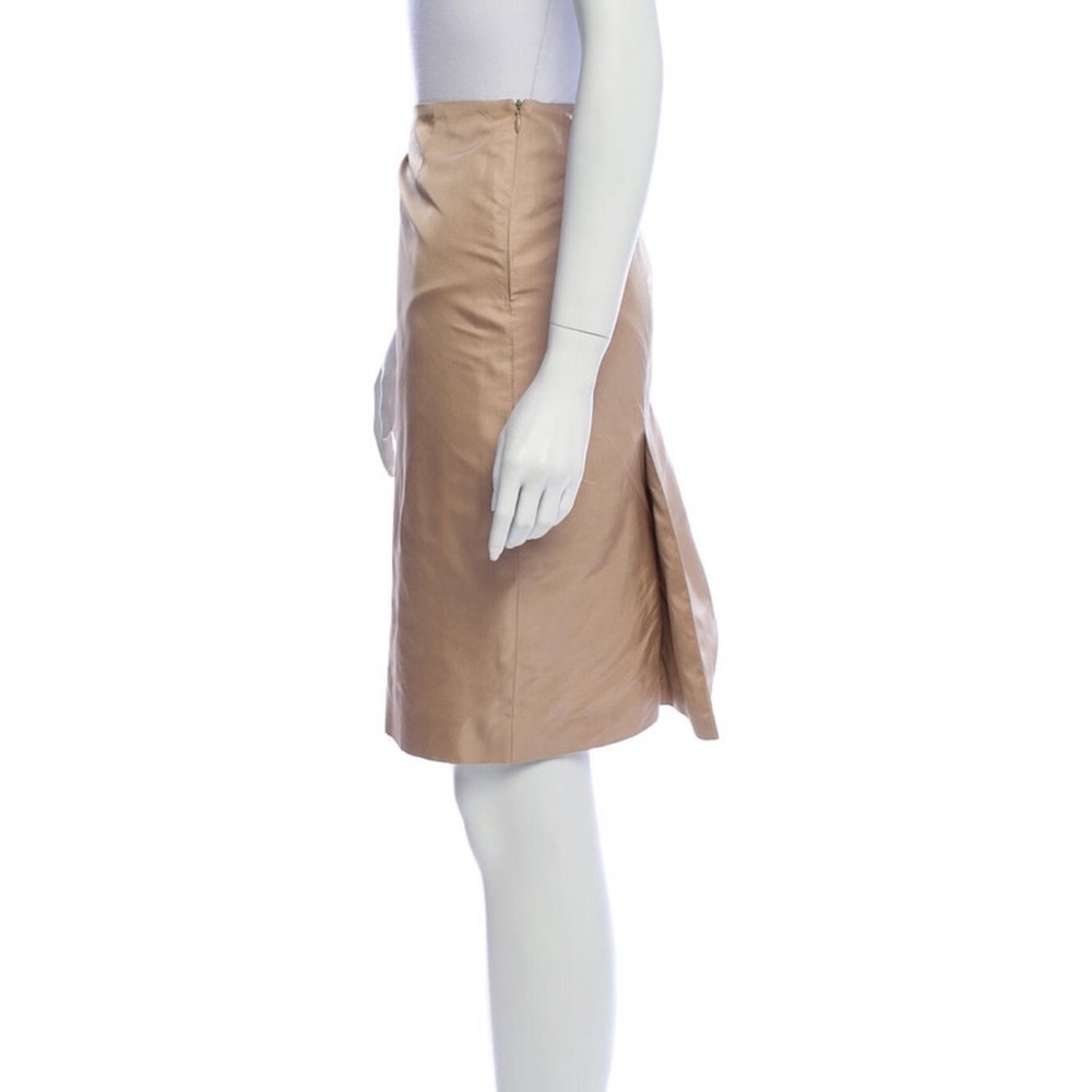 Escada size 6 silk tan skirt